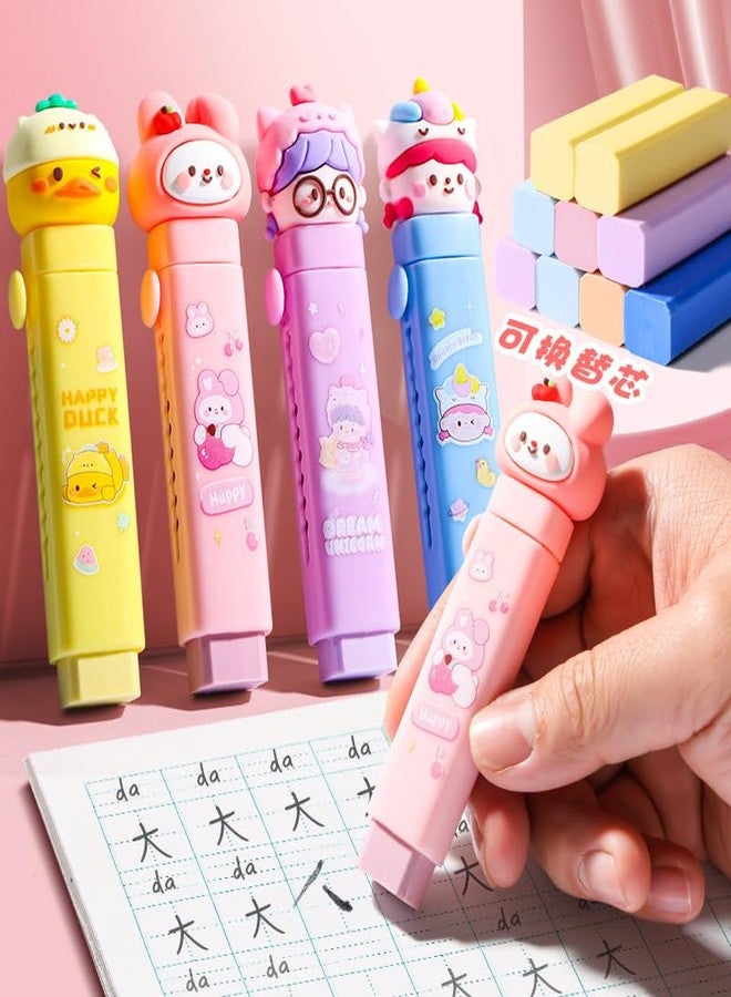 ASFunClub FunClub Cute Cartoon Cutter Shaped Eraser Set for Kids Stationary Set Kawaii Rubber Erasers Fancy Birthday Gift Kawaii Stationary Christmas Gift School Stationery Kit School Gift-Multicolor(Pack of 2) - Image 5